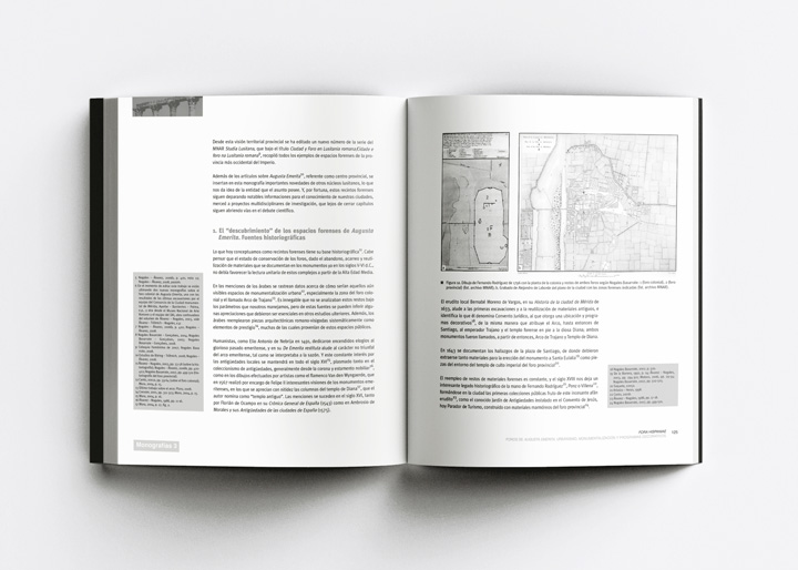 DISEÑO EDITORIAL. FORA HISPANIAE. PAISAJE URBANO, ARQUITECTURA, PROGRAMAS DECORATIVOS Y CULTO IMPERIAL EN LOS FOROS DE LAS CIUDADES HISPANORROMANAS