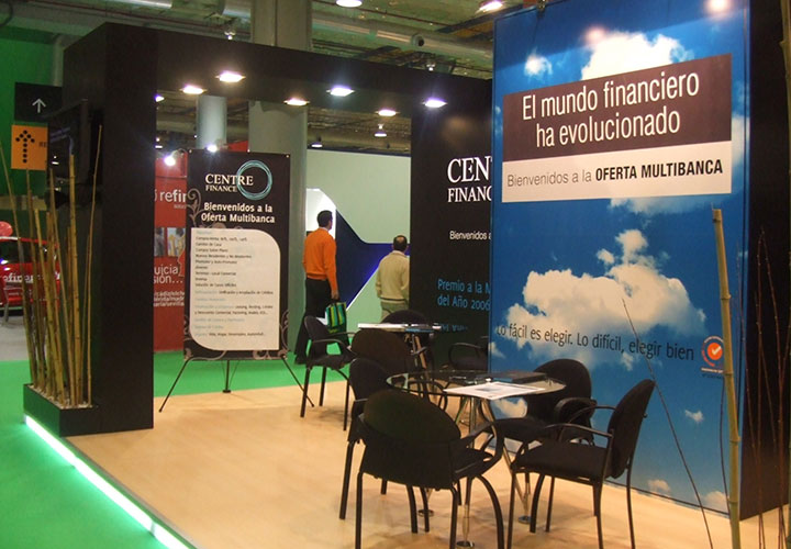 CENTRE FINANCE. STAND PARA LA FERIA INTERNACIONAL DE LA FRANQUICIA EN VALENCIA