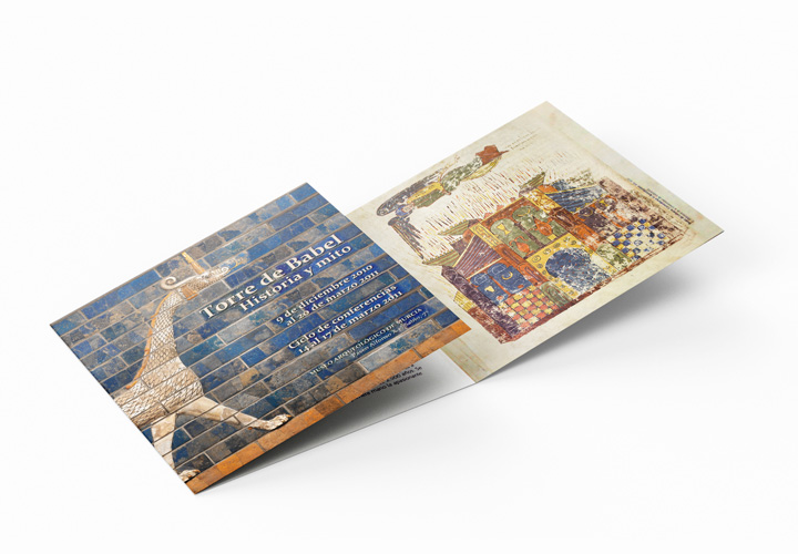 TRÍPTICO. EXPOSICIÓN. TORRE DE BABEL. HISTORIA Y MITO
