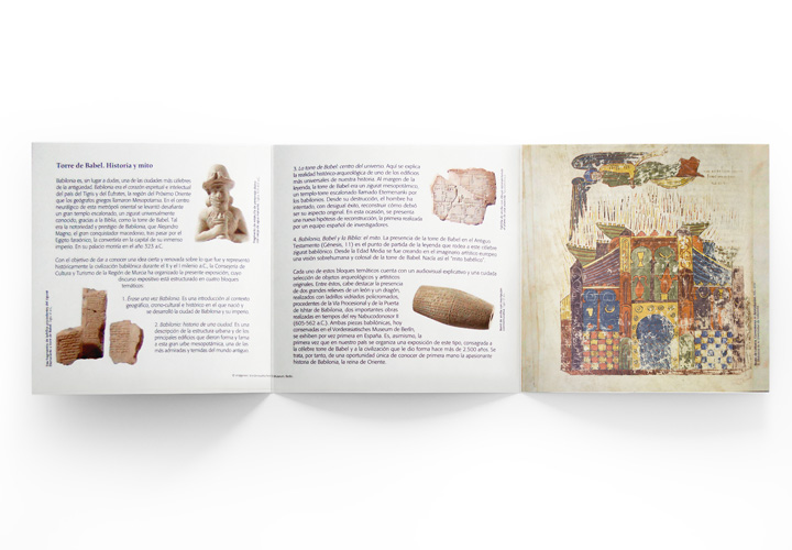 TRÍPTICO. EXPOSICIÓN. TORRE DE BABEL. HISTORIA Y MITO