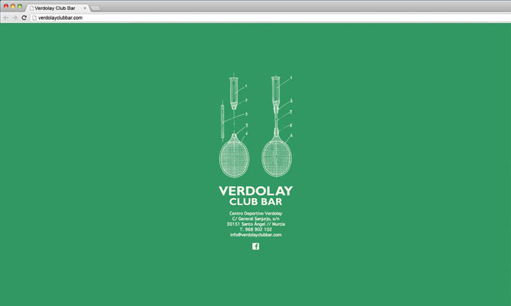 PÁGINA WEB. IDENTIDAD CORPORATIVA VERDOLAY CLUB BAR